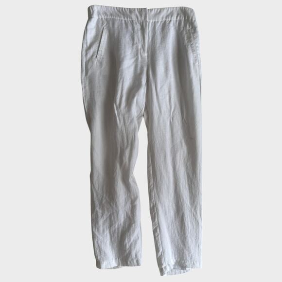 Chico's Travelers Size 1 Polyester Lined Medium White Pants Rayon Nylon - Picture 1 of 10